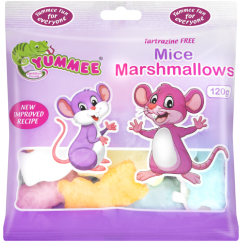 YUMEE M/MALLOW MICE 120G YUMEE M/MALLOW MICE 120G